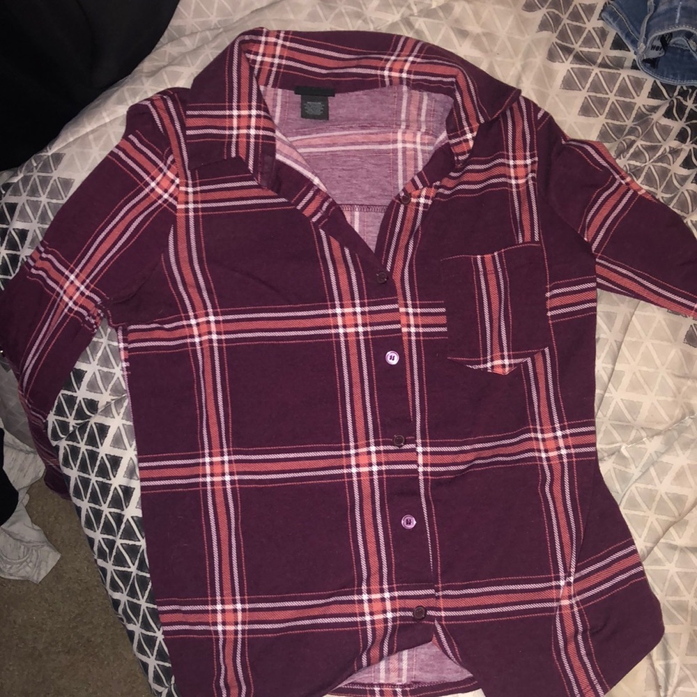 Maroon flannel